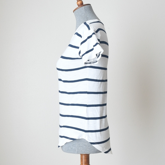 Madewell Whisper Cotton Crewneck Tee Creston Stripe T-Shirt Size XS - Picture 5 of 9